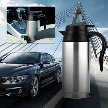 Car Electric Kettle, 12V 750ml Stainless Steel Travel Kettle Thermoses for Heating Water Coffee Milk Tea & More - Imported from UK